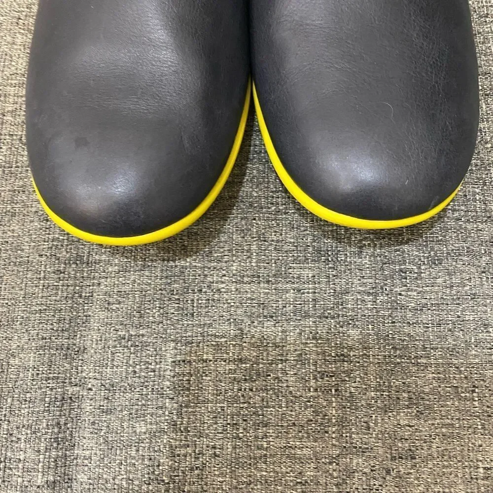 CAMPER Navy Blue Yellow Leather Loafers Men’s Size 45